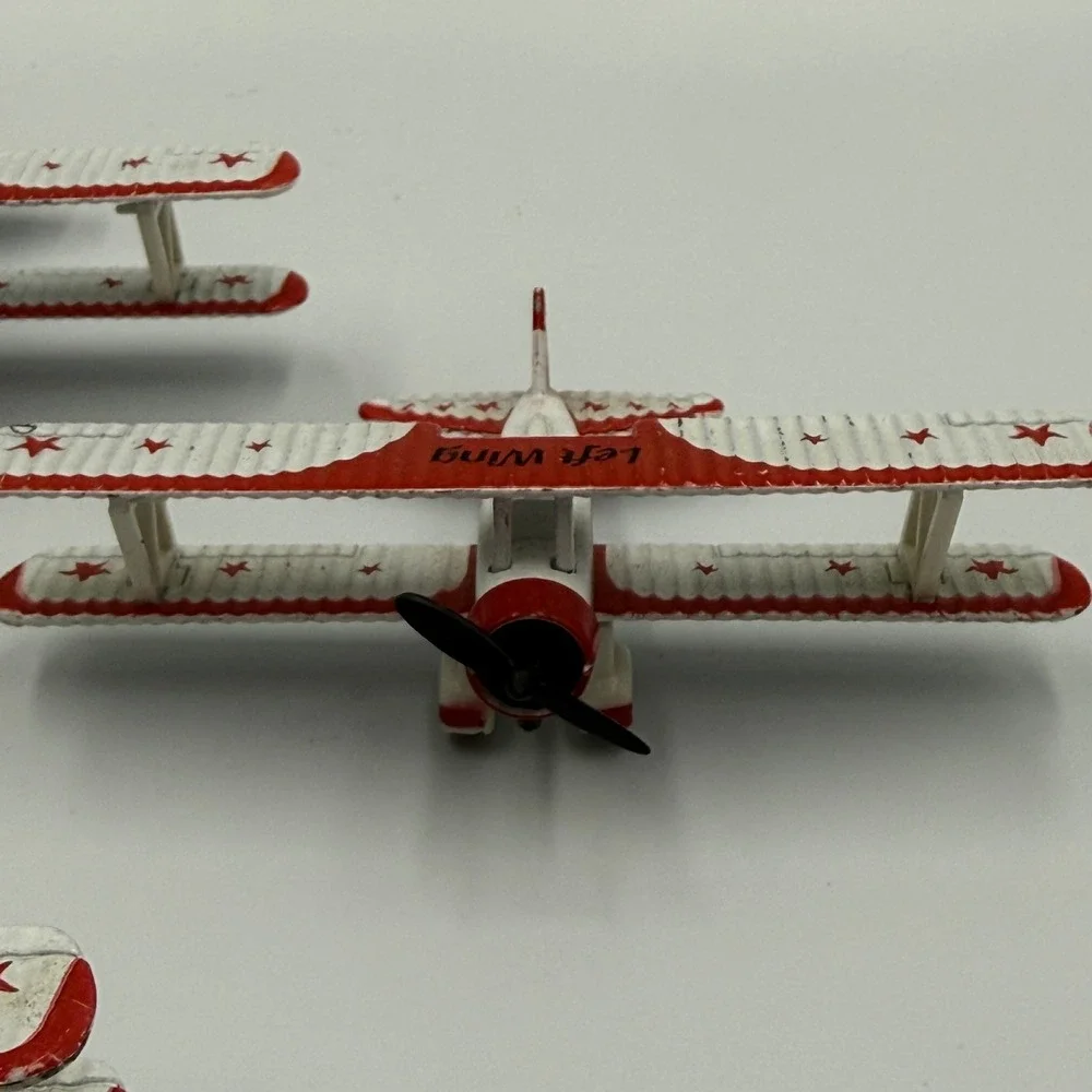 Vintage 1991 Red Baron Pizza Stearman‎ Squadron 1:72 Diecast Bi-Plane Set 4-Pack